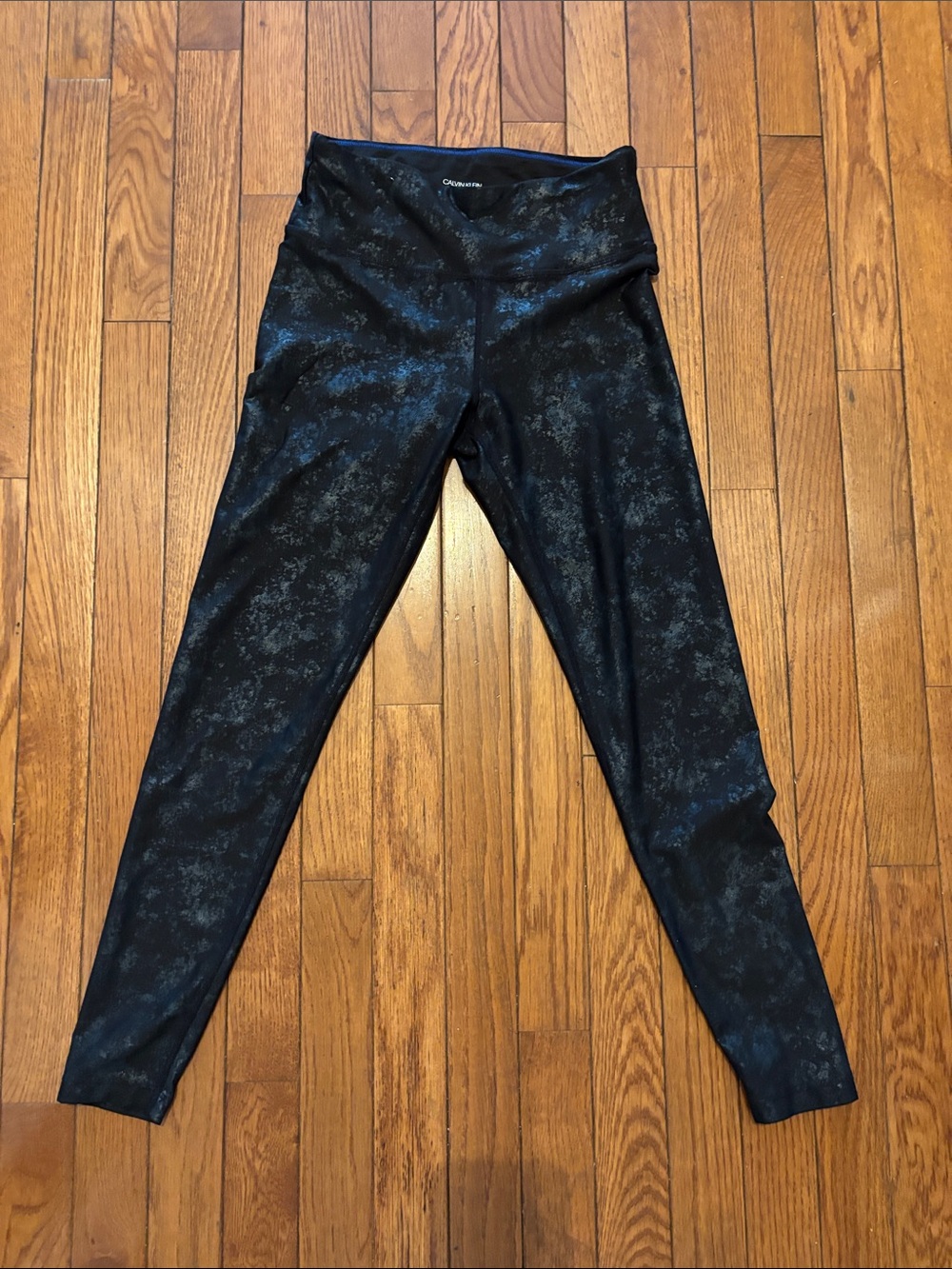 Calvin Klein Black Subtle Pattern Jeggings